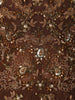 Coffee Brown Floral Vine Beads Embroidered Design Shimmer Party Wear Indo Western Gown
