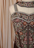 Coffee Brown Floral Vine Sequins and Beads Embroidered Design Crepe Ready to Wear Draped Saree with Matching Designer Corset Blouse