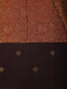 Coffee Brown Floral Zari Woven Design Pure Kanchipuram Silk Saree