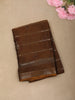Coffee Brown Floral and Paisley Motif Woven Design Mixed Cotton Saree