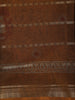 Coffee Brown Floral and Paisley Motif Woven Design Mixed Cotton Saree