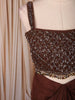 Coffee Brown Heavy Sequins Embroidered Design Georgette Skirt Top with Dupatta