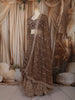 Coffee Brown Heavy Sequins and Beads Embroidered Design Net Lehenga With Net Dupatta