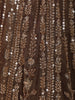 Coffee Brown Heavy Sequins and Beads Embroidered Design Net Lehenga With Net Dupatta
