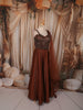 Coffee Brown Heavy Silver Beads Embellished Design Semi Silk Party Wear Lehenga With Matching Dupatta