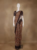 Coffee Brown Kalamkari Printed Tussar Silk Saree - Diadem