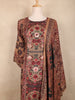 Coffee Brown Kashmiri Floral Printed Design Crepe Straight Cut Salwar Suit with Dupatta