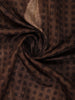 Coffee Brown Mini Checks And Floral Design Tussar Saree