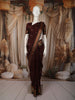 Coffee Brown Peacock Butta Zari Woven Design Pure Kanchipuram Silk Saree with Contrast Varisai Pattu Border