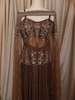 Coffee Brown Sequins and Beads Embroidered Design Shimmer Indo Western Skirt and Top  With Over Coat