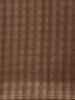 Coffee Brown and Beige Checked Floral Design Cotton Saree