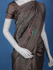 Coffee Brown floral Design Semi Tissue Saree - Diadem