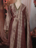 Coffee Mauve Butta Zari Woven Design Tissue Silk Straight Cut Salwar Suit with Dupatta