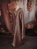 Coffee Mauve Butta Zari Woven Design Tissue Silk Straight Cut Salwar Suit with Dupatta