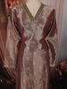 Coffee Mauve Butta Zari Woven Design Tissue Silk Straight Cut Salwar Suit with Dupatta