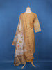 Coffee Brown Floral Design Printed Organza Salwar Suit - Diadem