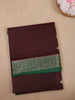 Coffee Brown Solid Woven Banarasi Silk Saree - Diadem