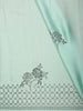 Cool Mint Aqua Green Stone Embellished Design Satin Designer Saree with Designer Border