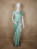 Cool Mint Aqua Green Stone Embellished Design Satin Designer Saree with Designer Border