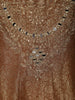 Copper Brown Floral Zari Woven Design Tissue Silk Anarkali Gown with Dupatta
