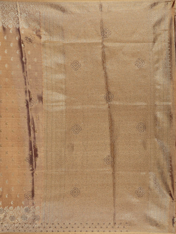 Copper Brown Paisley Design Tissue Saree - Diadem