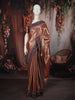 Copper Butta Zari Embroidered Design Pure Tissue Organza Party Wear Saree with Designer Border