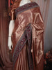 Copper Butta Zari Embroidered Design Pure Tissue Organza Party Wear Saree with Designer Border