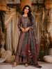Copper Floral Embroidered Design Tissue Silk Palazzo Suit with Printed Dupatta