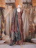 Copper Floral Embroidered Design Tissue Silk Palazzo Suit with Printed Dupatta