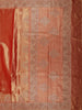 Copper Rust Orange  Solid Woven Design Tissue Banarasi Designer Saree with Designer Border