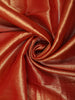 Copper Rust Orange  Solid Woven Design Tissue Banarasi Designer Saree with Designer Border