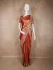 Copper Rust Orange  Solid Woven Design Tissue Banarasi Designer Saree with Designer Border