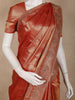 Copper Rust Orange  Solid Woven Design Tissue Banarasi Designer Saree with Designer Border