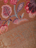 Copper Brown Floral Design Printed Cotton Saree - Diadem