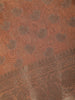 Copper Brown Floral Design Woven Tissue Silk Saree - Diadem