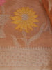 Copper Brown Floral Motifs Semi Tissue Saree - Diadem