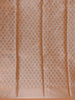 Copper Brown Floral Motifs Semi Tissue Saree - Diadem