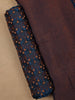 Copper Brown Solid Silk Fancy Saree with Beaded Work Blouse - Diadem