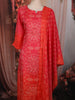 Coral Orange Bandhani Inspired Printed Design Crepe Straight Cut Salwar Suit with Dupatta