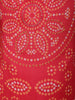 Coral Orange Bandhani Inspired Printed Design Crepe Straight Cut Salwar Suit with Dupatta