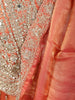 Coral Orange Solid Design Tissue Organza Ready to Wear Draped Saree with Matching Heavy Stone Embellished Designer Blouse