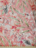 Coral Peach Abstract Sequins Embroidered Design Pure Organza Party Wear Saree with Lace Border