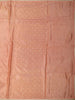 Coral Peach Butta Woven Design Soft Tissue Saree with Scalloped Border