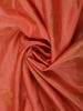 Coral Peach Floral Butta Zari Woven Design Pure Kanchipuram Silk Saree with Zari Border