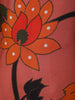Coral Peach Floral Vine Printed Design Cotton Straight Cut Salwar Suit with Dupatta