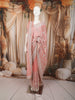 Coral Peach Floral Vine Zari Embroidered Design Georgette Saree with Matching Grand Dupatta