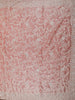 Coral Peach Floral Vine Zari Embroidered Design Georgette Saree with Matching Grand Dupatta