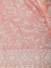 Coral Peach Floral Vine Zari Embroidered Design Georgette Saree with Matching Grand Dupatta