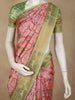 Coral Peach Floral Woven Design Art Silk Designer Saree