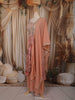 Coral Peach Floral Zari Embroidered Design Georgette Palazzo Suit with Dupatta